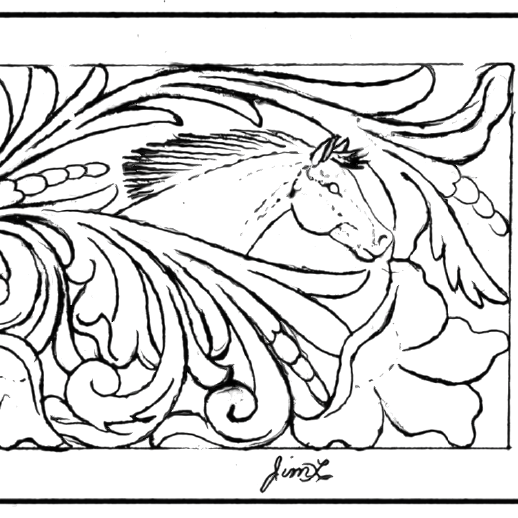 Free Leathercraft Pattern for Figure & Floral Challenge Wallet