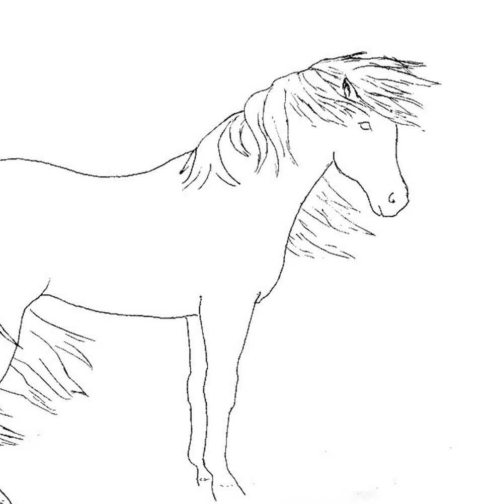 Embossed Horse Figure Pattern by Kathy Flanagan