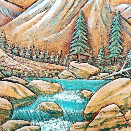 Leather Pictorial Carving Part 4 - Dirt, Pebbles, Rocks, Hills, Sky, and Water
