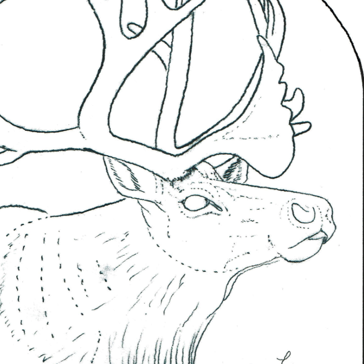 Free Pattern for Caribou Figure Carving Workshop