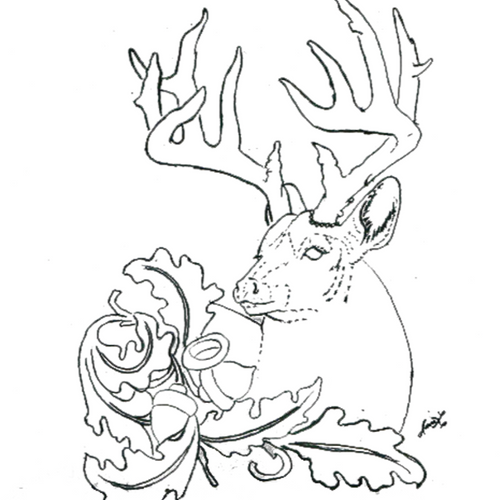 Free Pattern for White-Tailed Deer Figure Carving Workshop