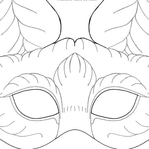 Free Fox Mask Template by Annie Libertini