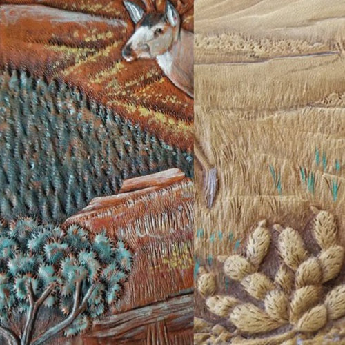 Leather Pictorial Carving Part 2 - Grass, Bushes, and Cactus