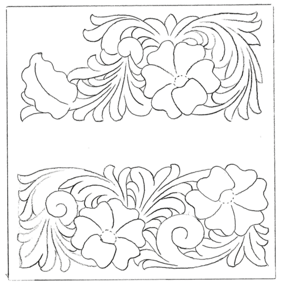 Free Leathercraft Pattern for Arizona/Porter Style Carving by Rocky Minster