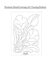 Western Floral Carving 101 Pattern by Erik Griffith