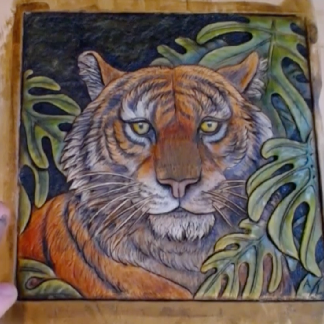 Bengal Tiger Portrait Pt. 2 - Painting and Coloring with Annie Libertini