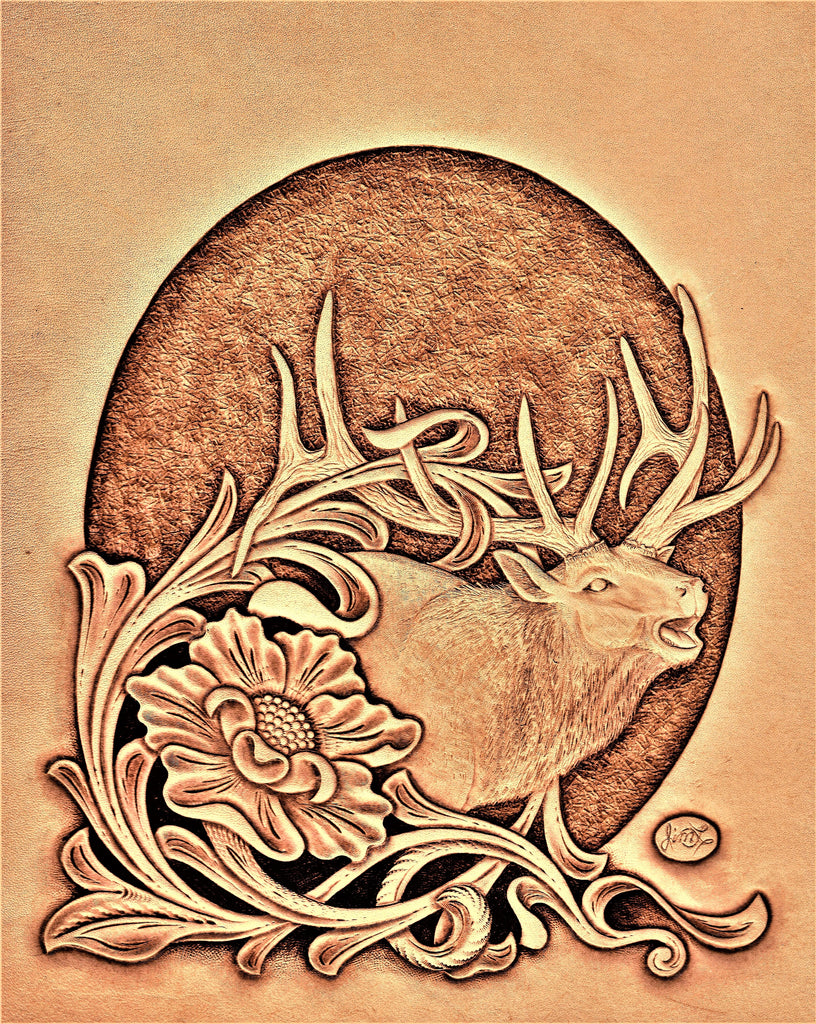 Elk & Floral Carving Pattern – Elktracks Studio