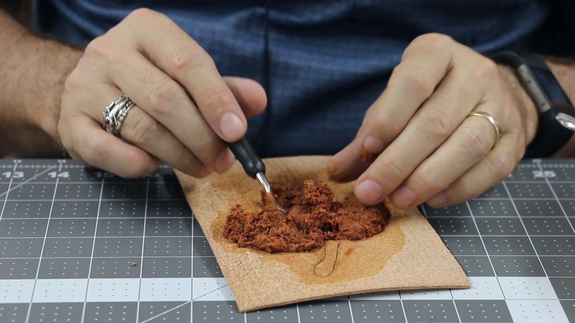 Extreme Leather Embossing: Pine Cones – Elktracks Studio