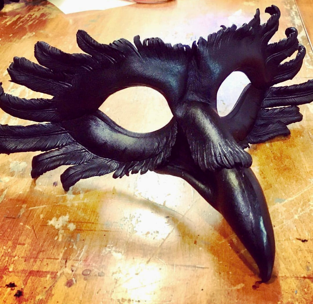 Making Leather Raven Masks with Annie Libertini Elktracks Studio