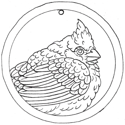 Cardinal Ornament Pattern by Annie Libertini