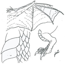 Free Leathercraft Pattern for Figure Carving Dragons