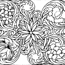 Free Leathercraft Pattern for “Mandala Floral” Pattern by Miwa Yamanaka