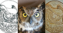 Figure Carving the Great Horned Owl