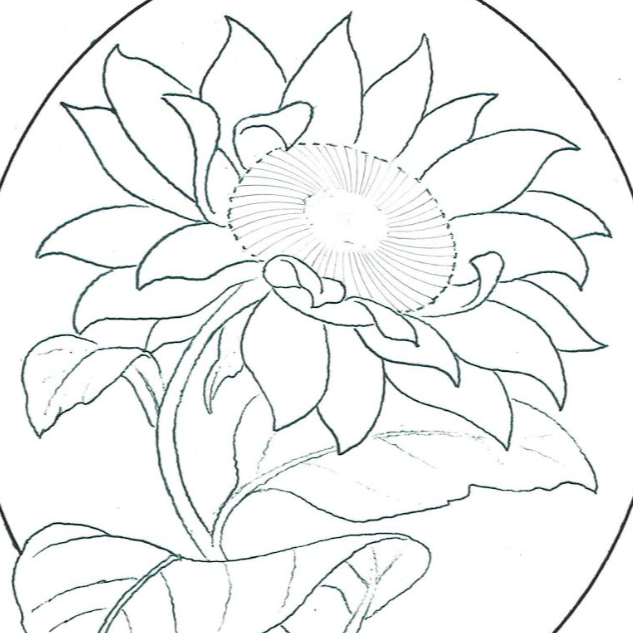 Free Leathercraft Pattern for Sunflowers for the Ukraine by Jim Linnell