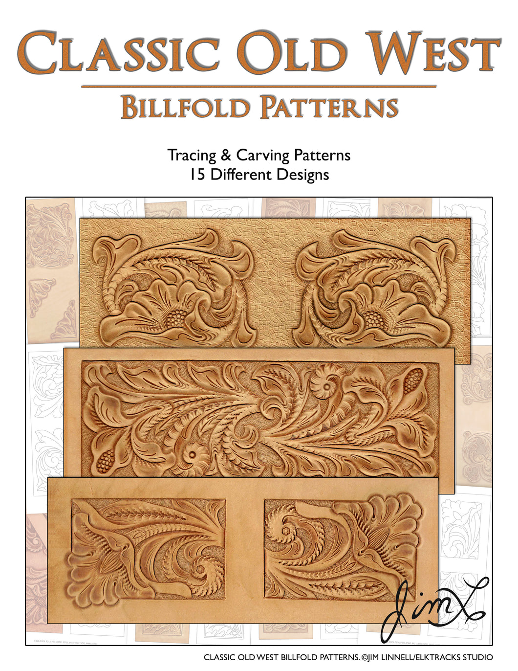 Classic Old West Billfold Patterns by Jim Linnell